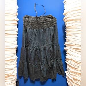 Roommates Black Tiered Maxi dress sleeveless SMALLpit to pit 15in length 32in